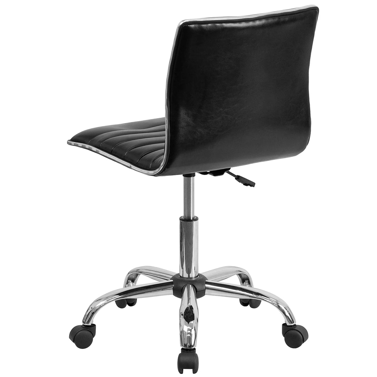 Black Ribbed Swivel Task Office Chair T595