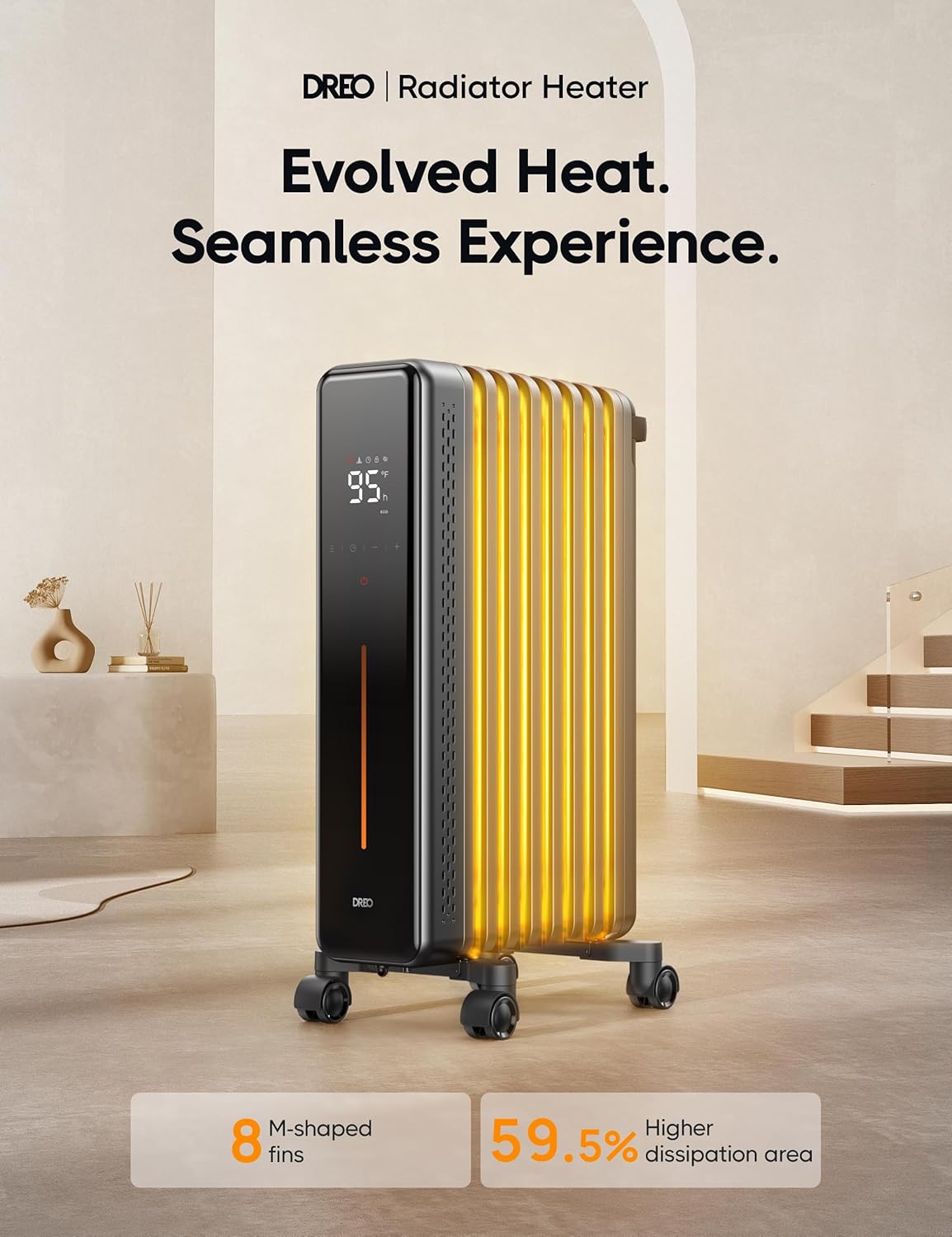 1500W Oil Filled Radiator Heater with Remote Control T203172