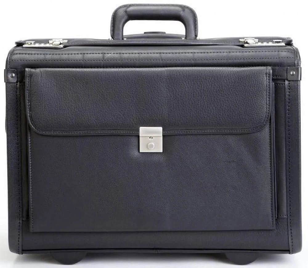 Wheeled Leather Catalog Case H33596