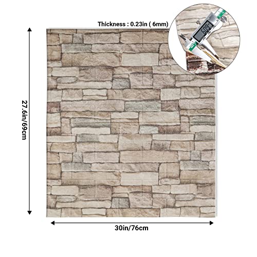 10 Pack Self-Adhesive Faux Stone Wall Panel X7142
