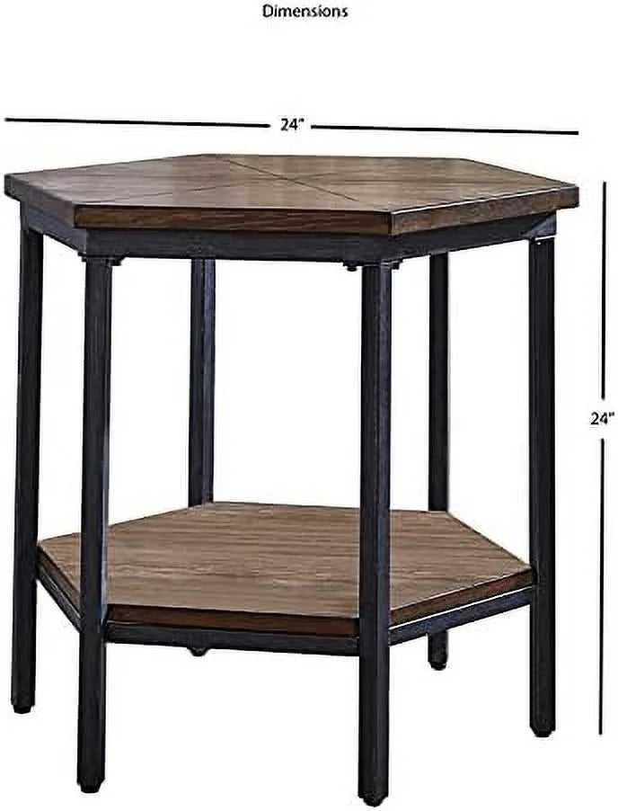 Metal Hexagon End Table V751053