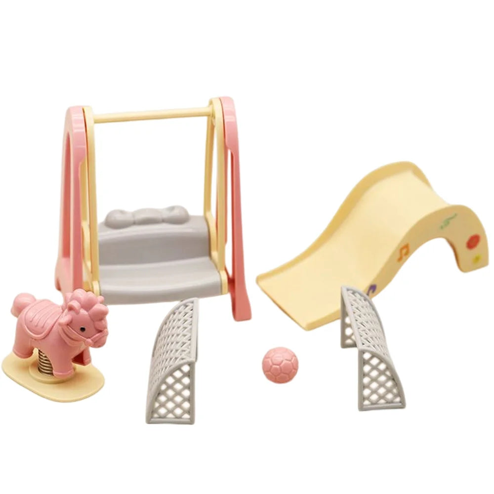 1/12 Scale Mini Slide Amusement Park Dolls House Decoration Accessory Toy Set V1897