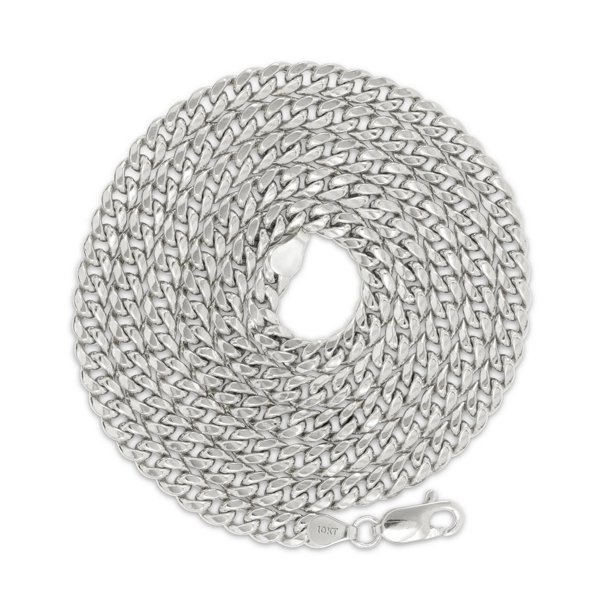 10k White Gold Miami Cuban Link Chain Necklace 16" - 30" P82369
