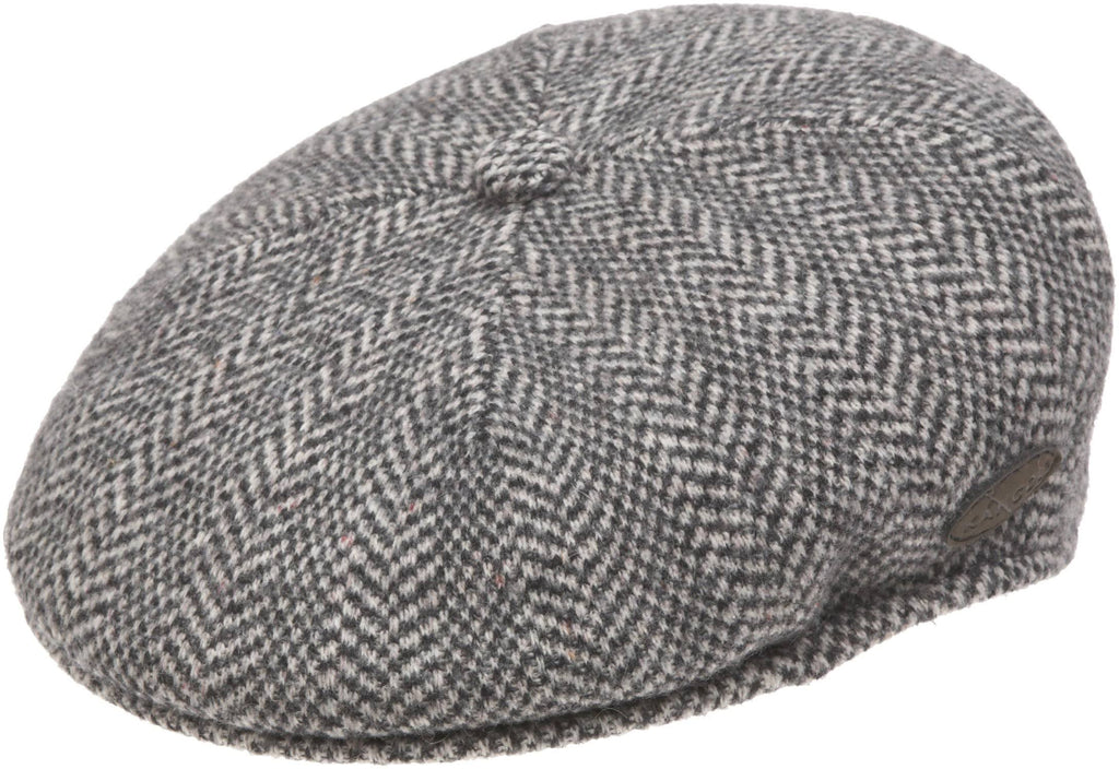 Black Wool Flat Cap C424081