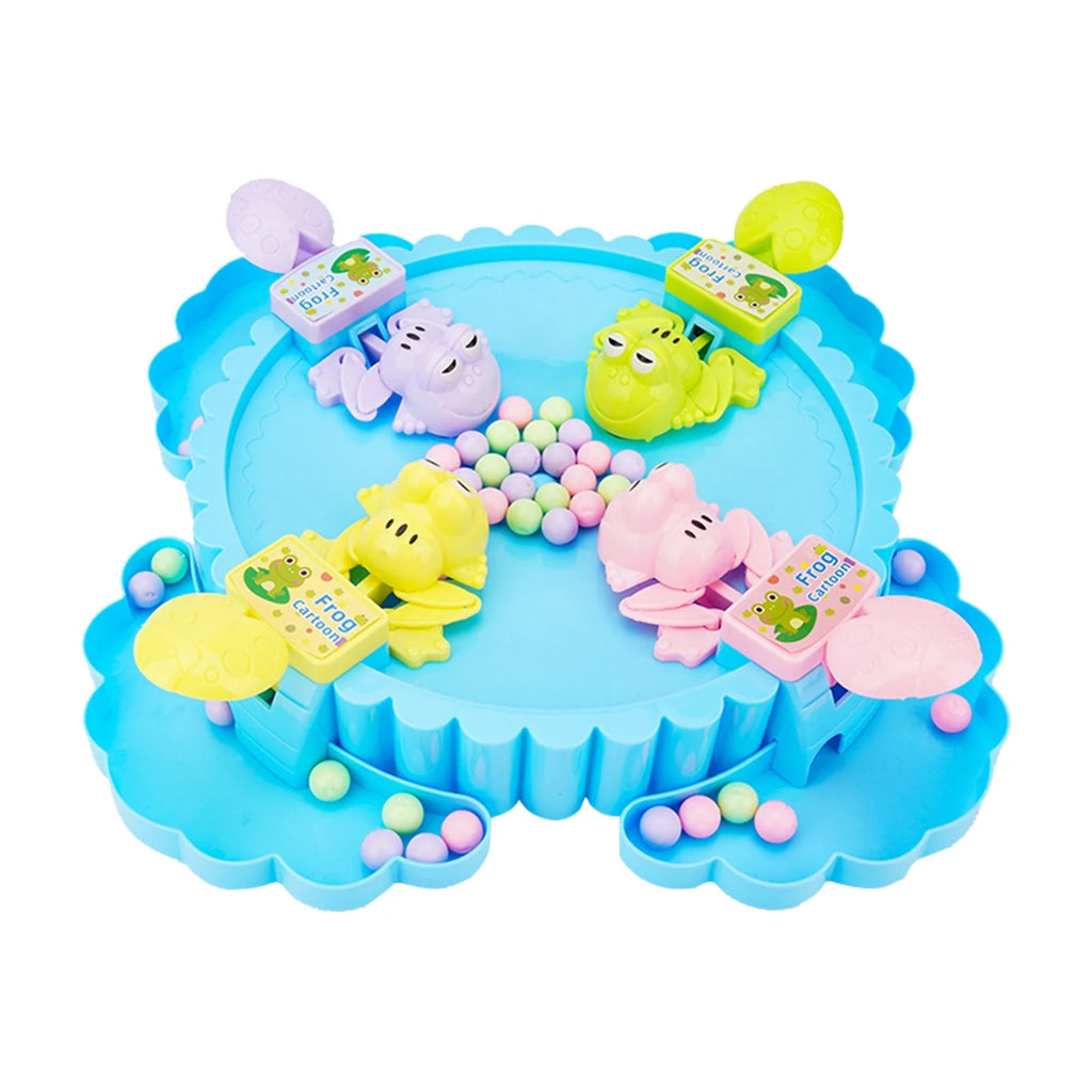Blue Hungry Frogs Eating Beans Children Board Strategy Games Toy J867862
