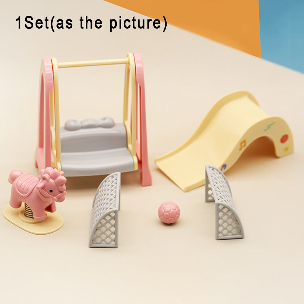 1/12 Scale Mini Slide Amusement Park Dolls House Decoration Accessory Toy Set V1897