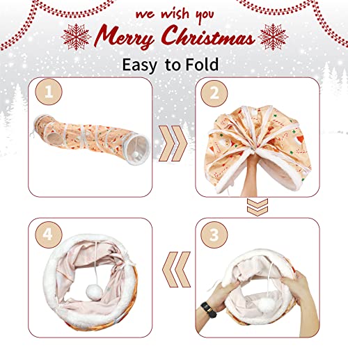 4Pcs Christmas Cat Toys Set with Ball, Catnip C69472