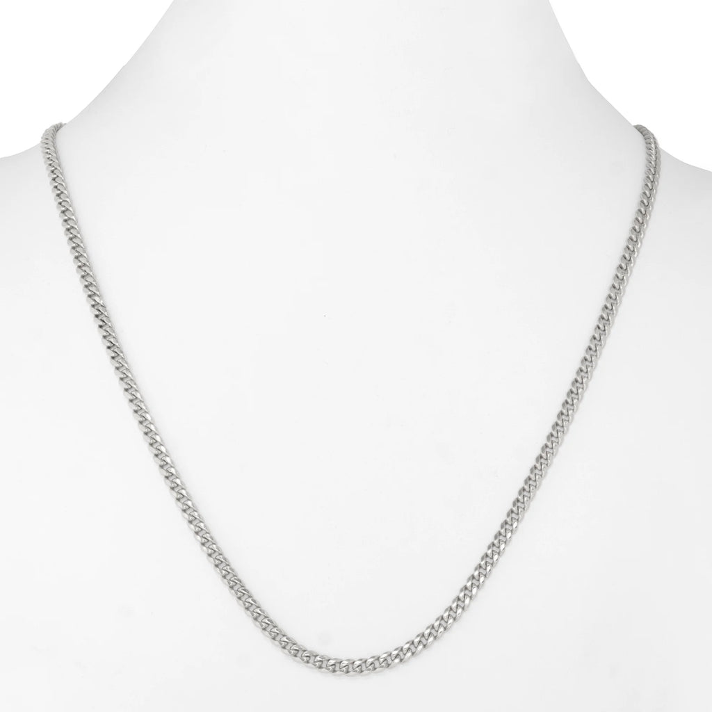 10k White Gold Miami Cuban Link Chain Necklace 16" - 30" P82369