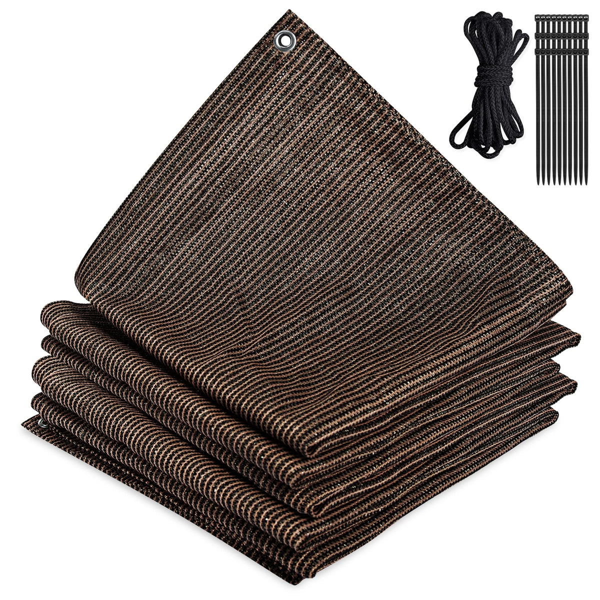 10 x 10 FT Mocha Shade Cloth Tarp X9513
