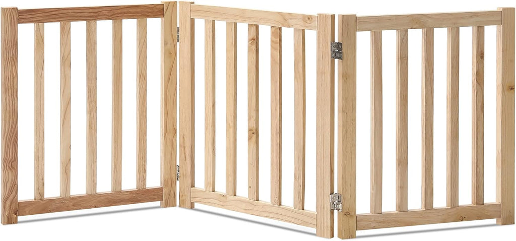 Oak Wood Foldable Pet Gate B3466