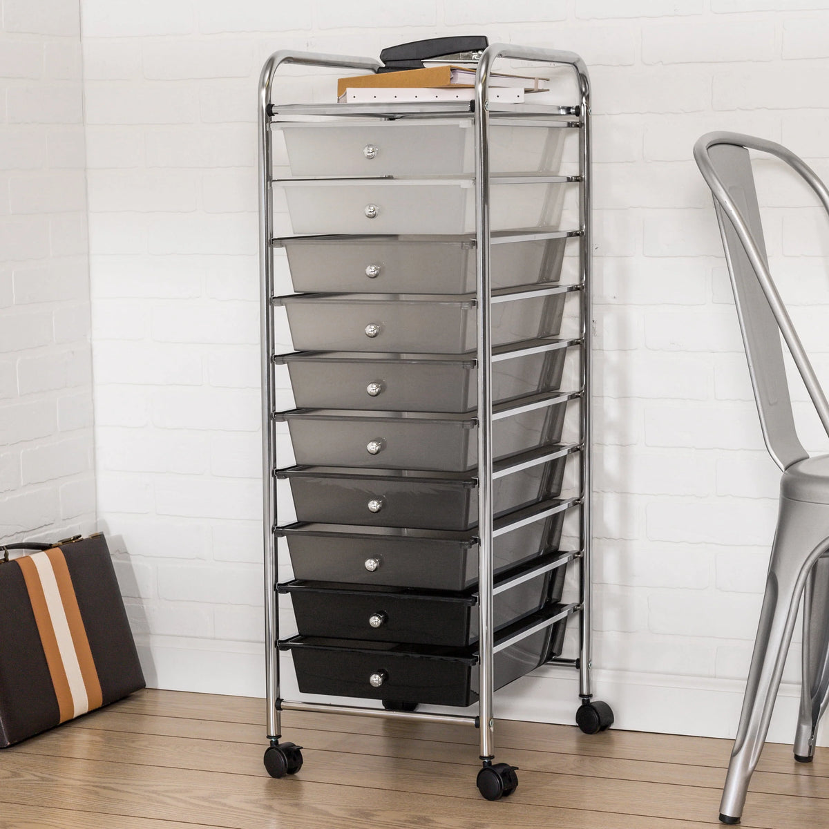 10 Drawer Rolling Cart E63345