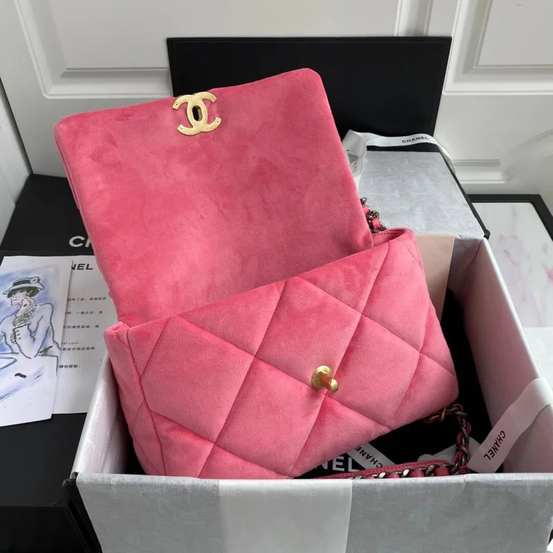 Large Velvet Flap Bag L6531