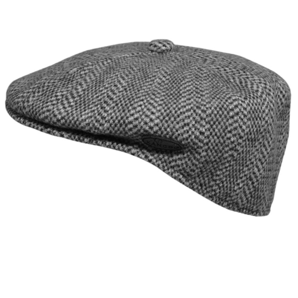 Black Wool Flat Cap C424081