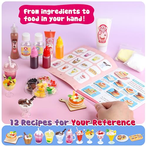 12 Making Miniature Food Toys Set, DIY, Resin Play, Kitchen Mini Pretend Play Food Set K9849