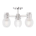 3 Light Semi-Flush Mount Polished Nickel H493