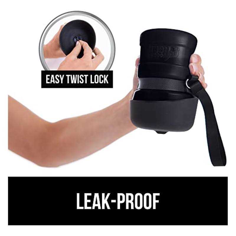 Leak Proof Portable Dog Water Bottle with Bowl Cap V1601