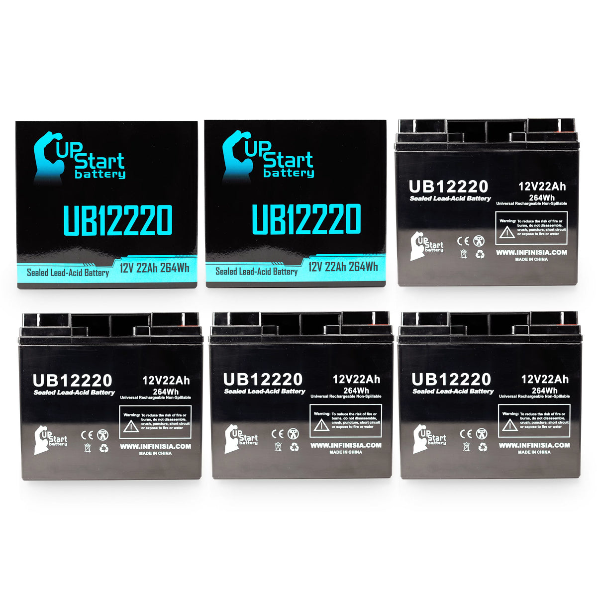 4x Pack 12V 22Ah Sealed Lead Acid Battery C99215