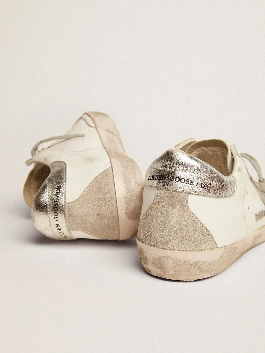 Super-Star sneakers with silver heel tab and metal stud lettering S99396