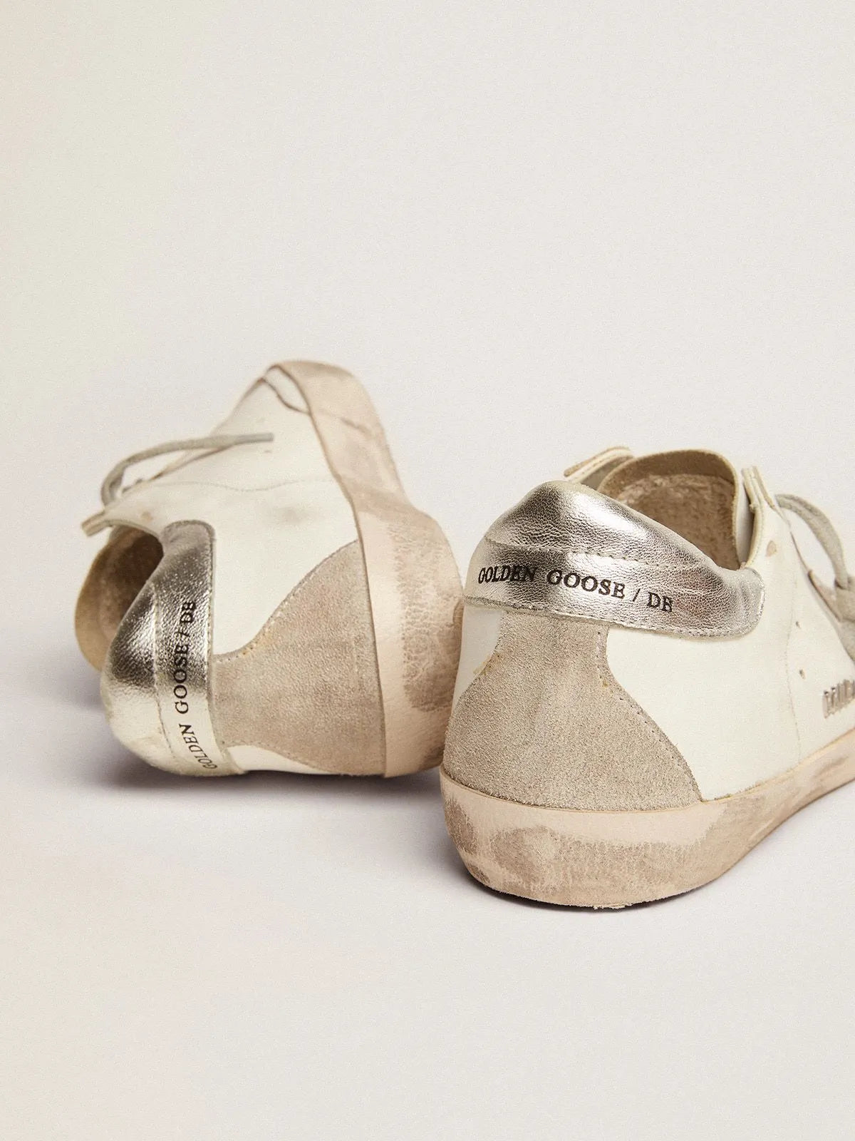 Super-Star sneakers with silver heel tab and metal stud lettering S99396