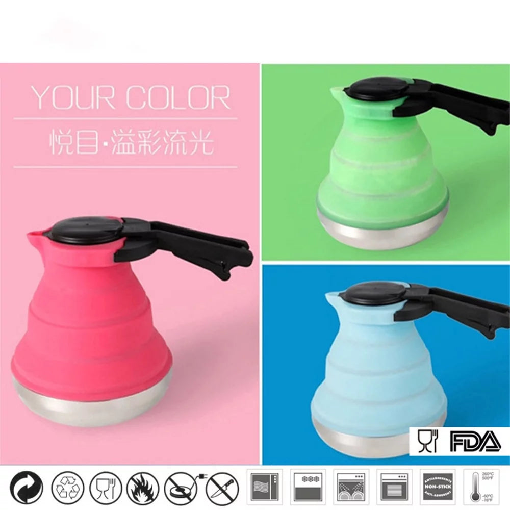Foldable Silicone Camping Kettle J806