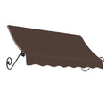 10.375 ft Fixed Awning Acrylic Fabric, Brown O8088