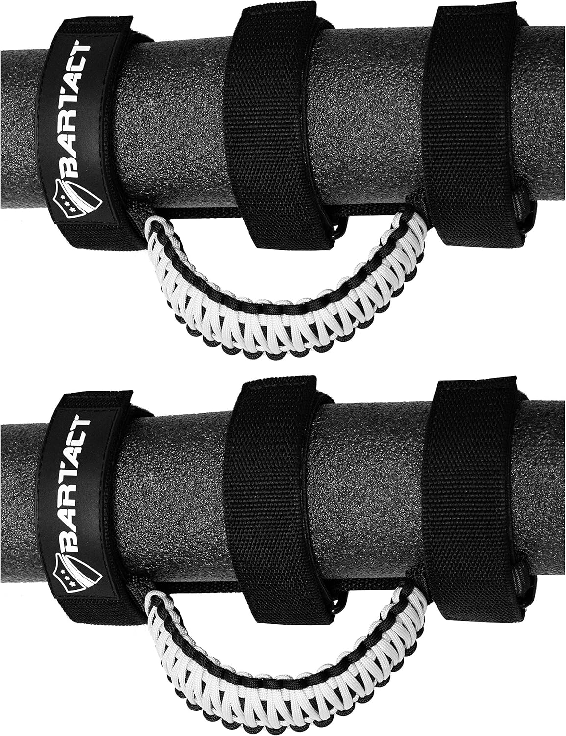 Universal Paracord Grab Handle (Pair) Black Orange CAMO E227548