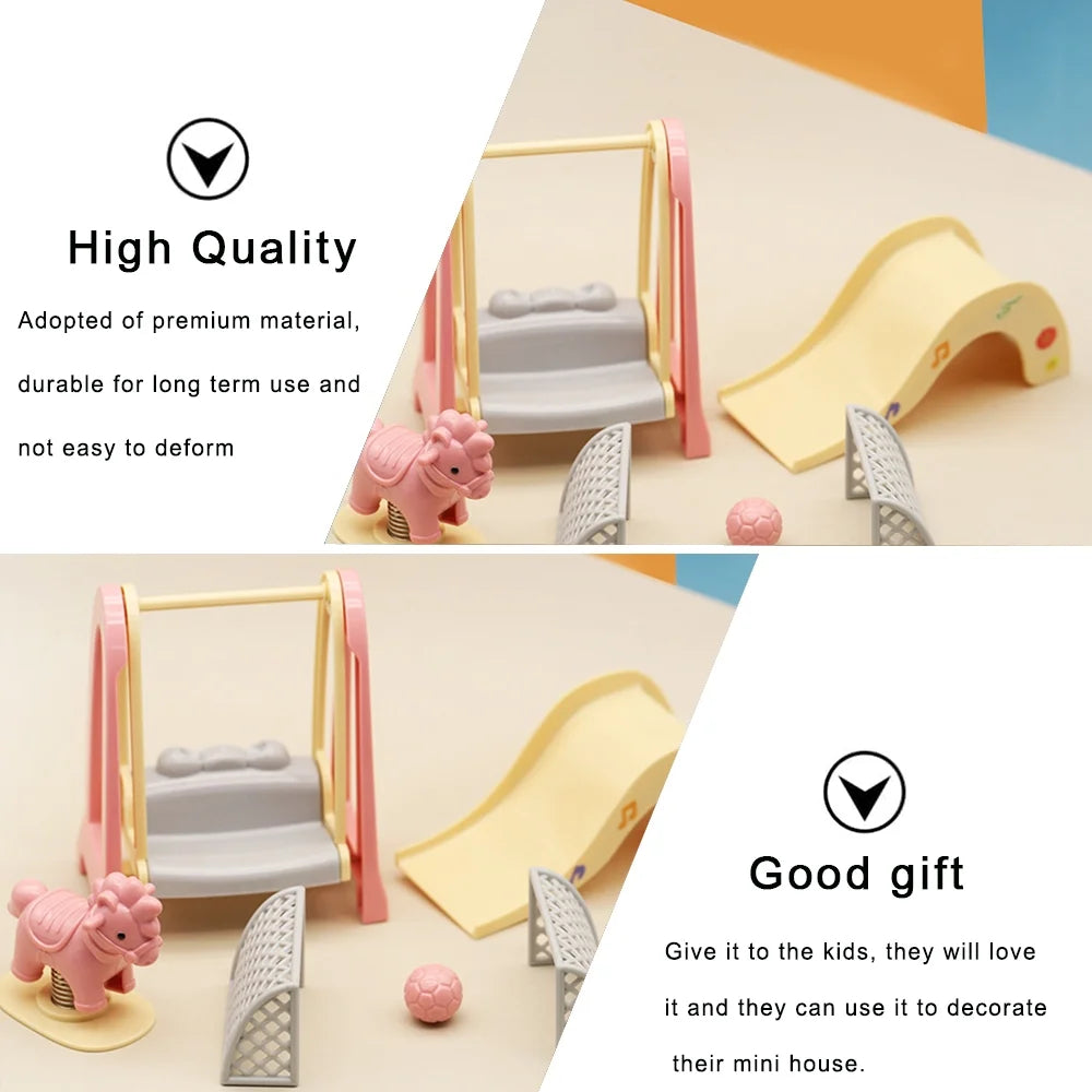 1/12 Scale Mini Slide Amusement Park Dolls House Decoration Accessory Toy Set V1897