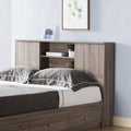 Twin Dark Taupe Bookcase Headboard O7696