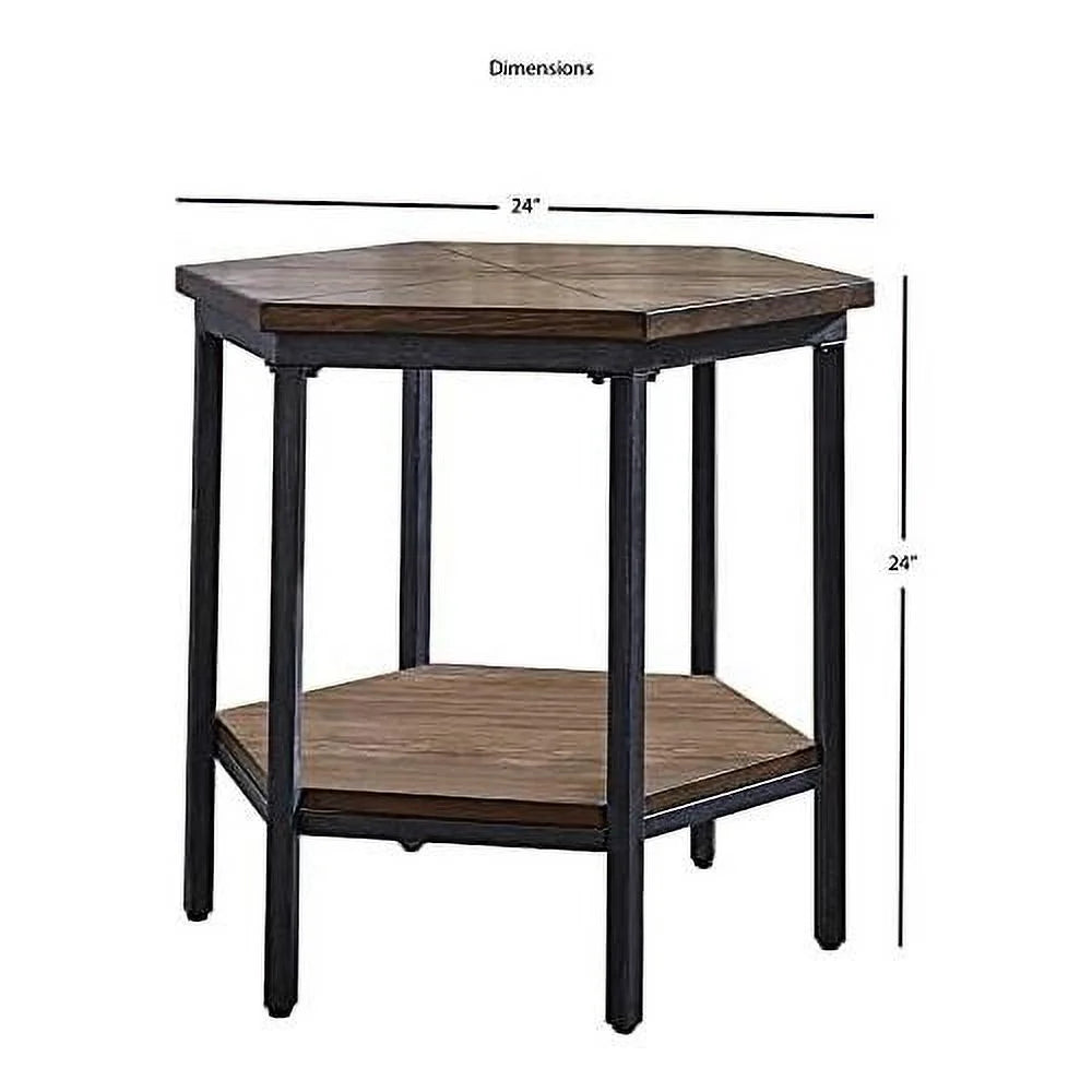 Metal Hexagon End Table V751053