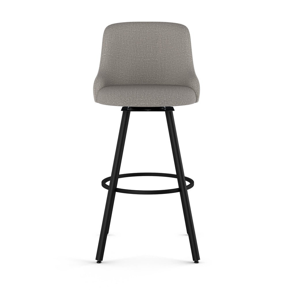 Swivel Counter Stool - Silver Grey Polyester / Black Metal Y979868