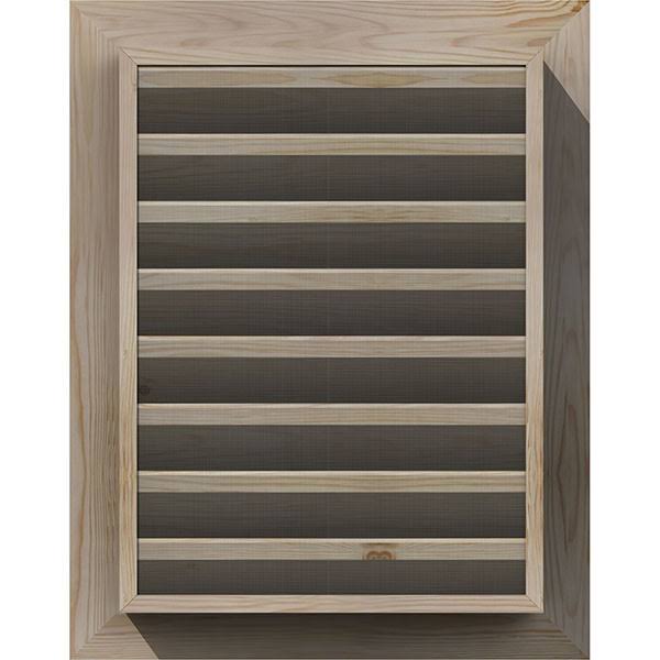 Unfinished Smooth Pine Gable Vent F6258