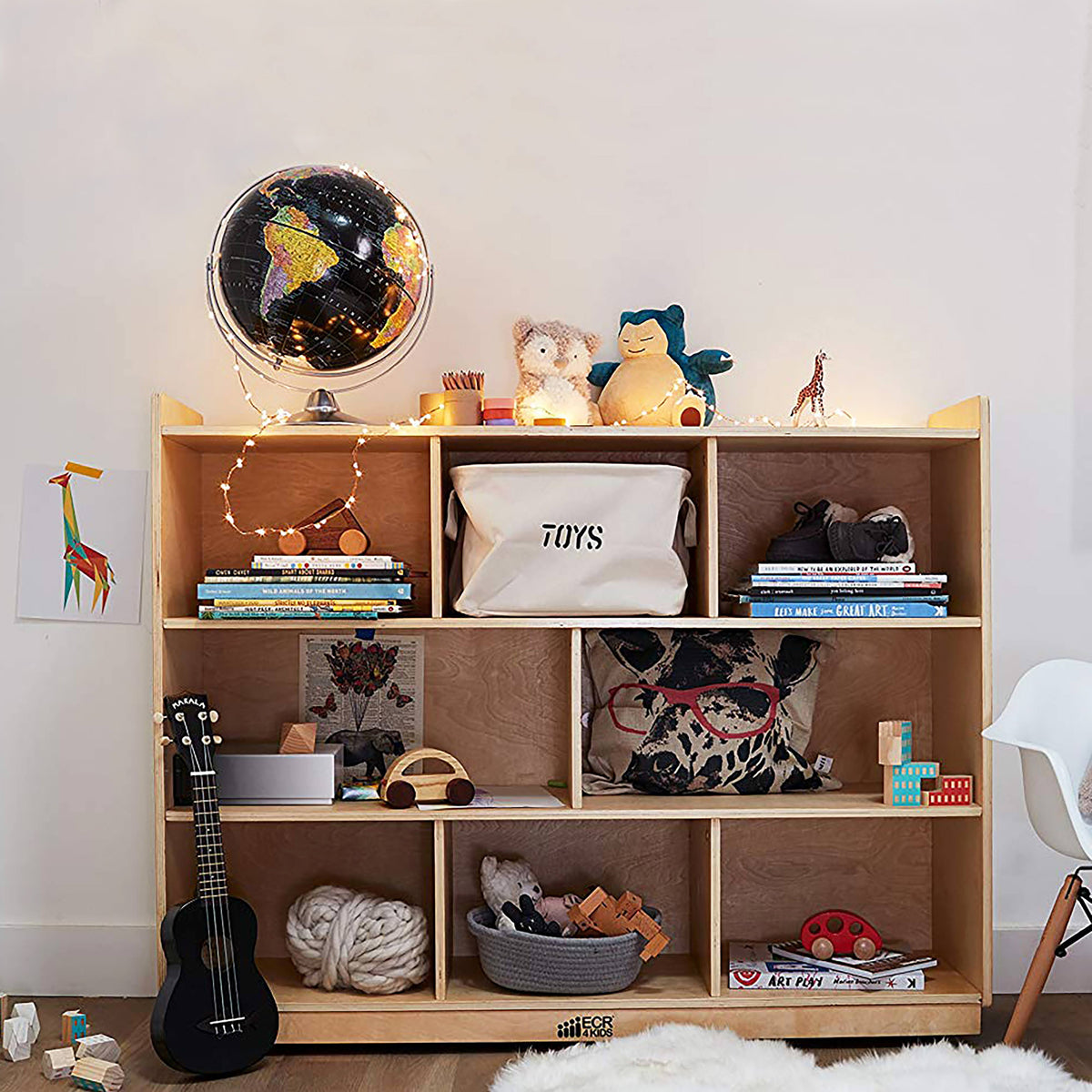 8-Compartment Birch Storage Cabinet Z884