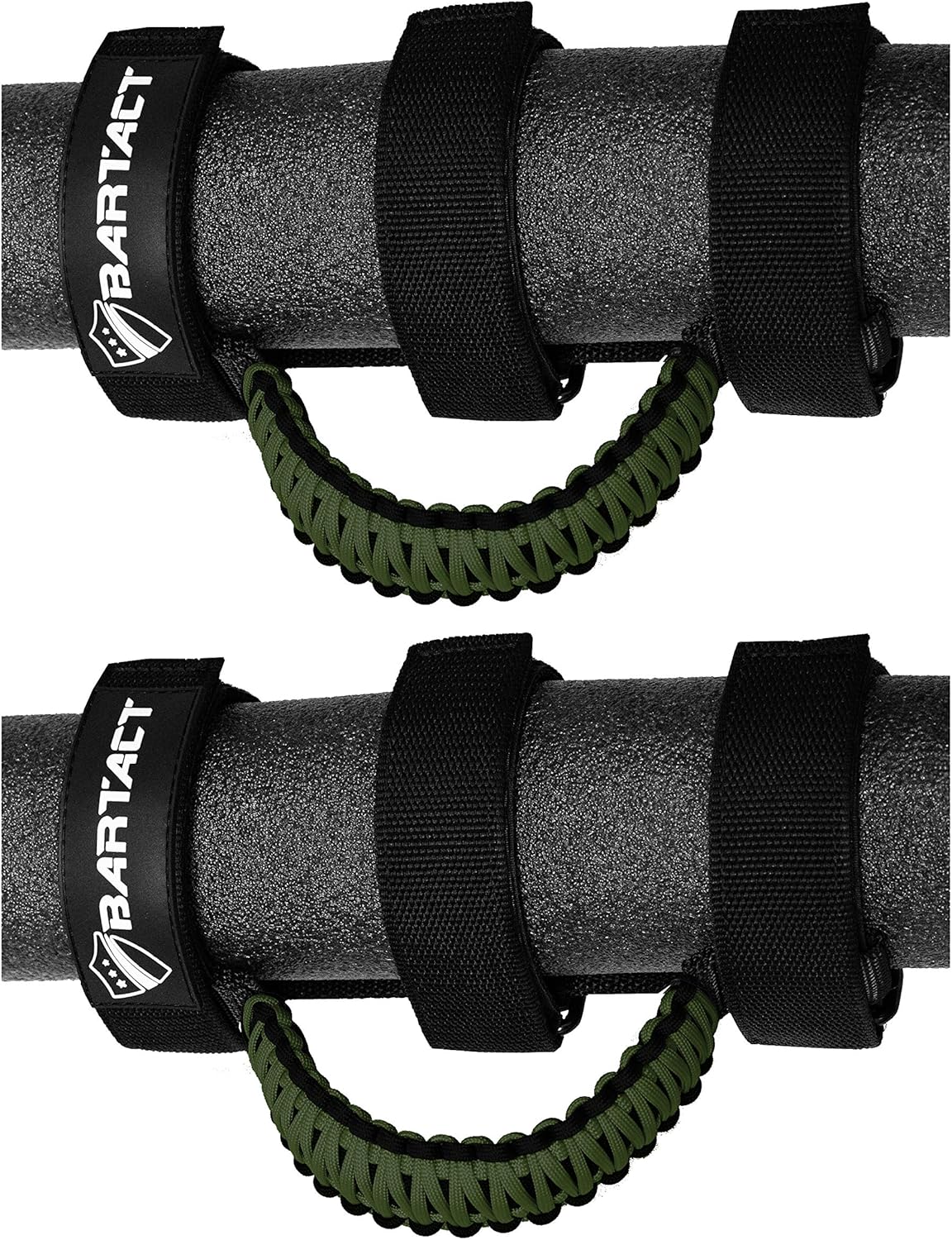 Universal Paracord Grab Handle (Pair) Black Orange CAMO E227548