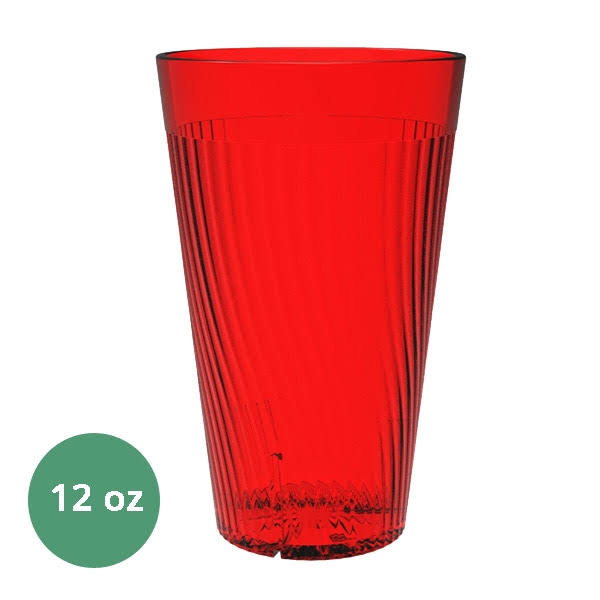12 oz Red Polycarbonate Tumbler Pack of 6 J950473