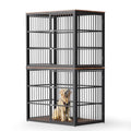 Large Breed Wooden Dog Crate Furniture with Removable Divider W74306