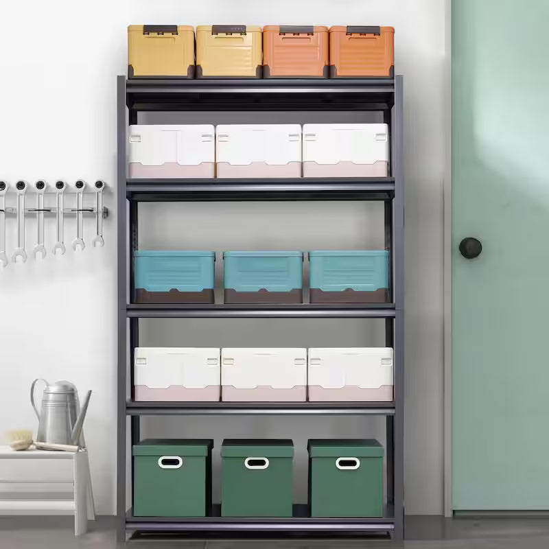 Black 5-Tier Heavy Duty Metal Storage Shelving Unit U28270