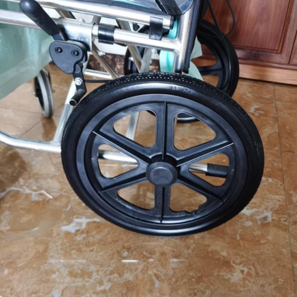 16 Inch Wheelchair Replacement Rear Wheels with 12mm Bearings, Non-Inflatable, 1 Pair B293