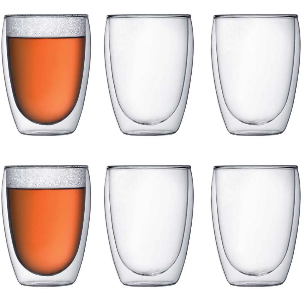 Double-Wall Clear Coffee Mug, 12 Ounces Q43434