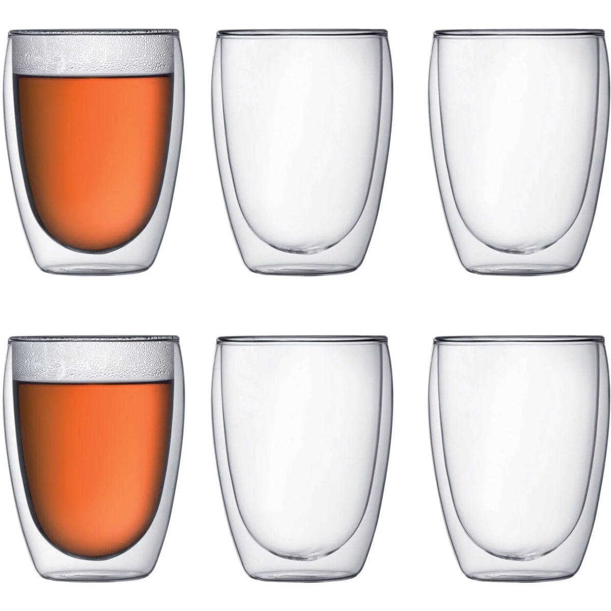 Double-Wall Clear Coffee Mug, 12 Ounces Q43434