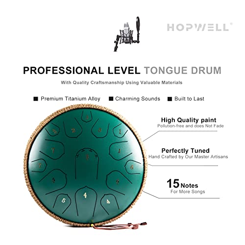 15 Note 14 Inch Steel Tongue Drum with Carry Bag M574