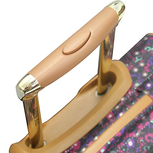 15 Inch Carry On Suitcase Lightweight Spinner Luggage Peek-A-Boo Black F28846