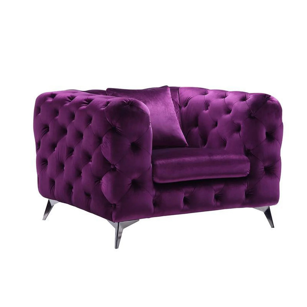Purple Fabric Chair N334