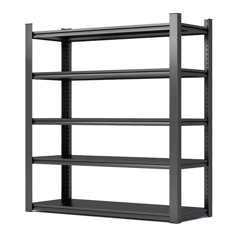 Black 5-Tier Heavy Duty Metal Storage Shelving Unit U28270