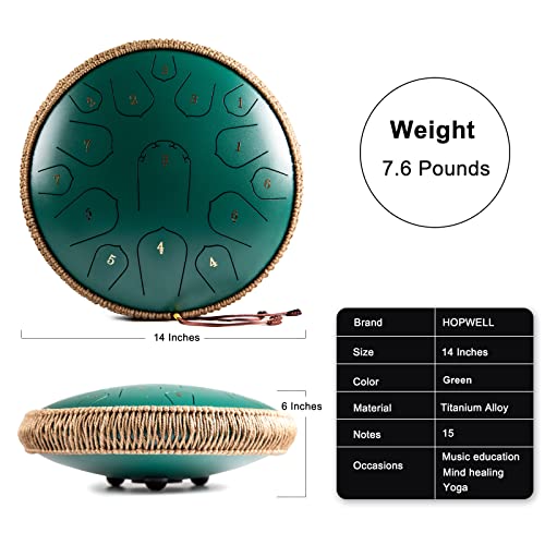 15 Note 14 Inch Steel Tongue Drum with Carry Bag M574