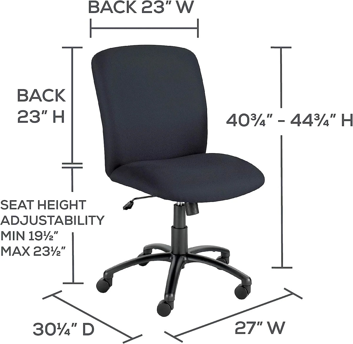 Black Big & Tall Executive High-Back Chair Y522