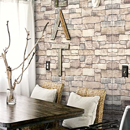 10 Pack Self-Adhesive Faux Stone Wall Panel X7142