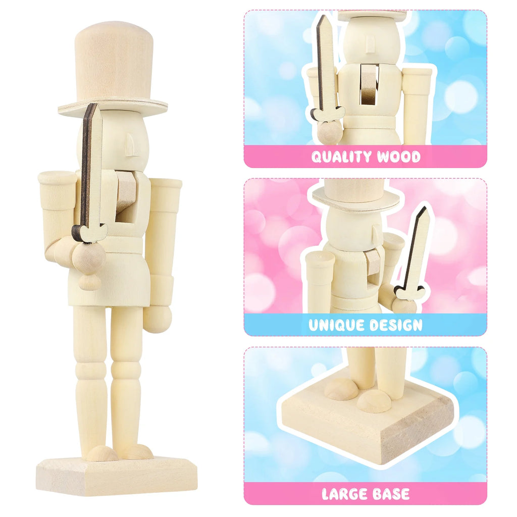 Unfinished Wooden Nutcracker Doll F806