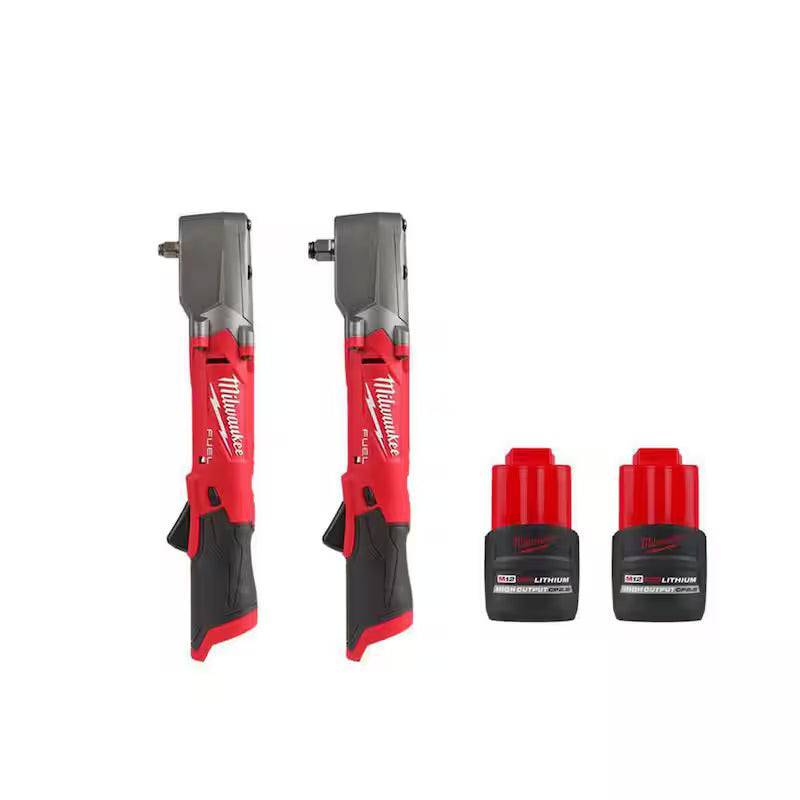 12V Lithium-Ion Brushless Cordless Right Angle Impact Wrenches with 2.5 Ah Batteries I3053