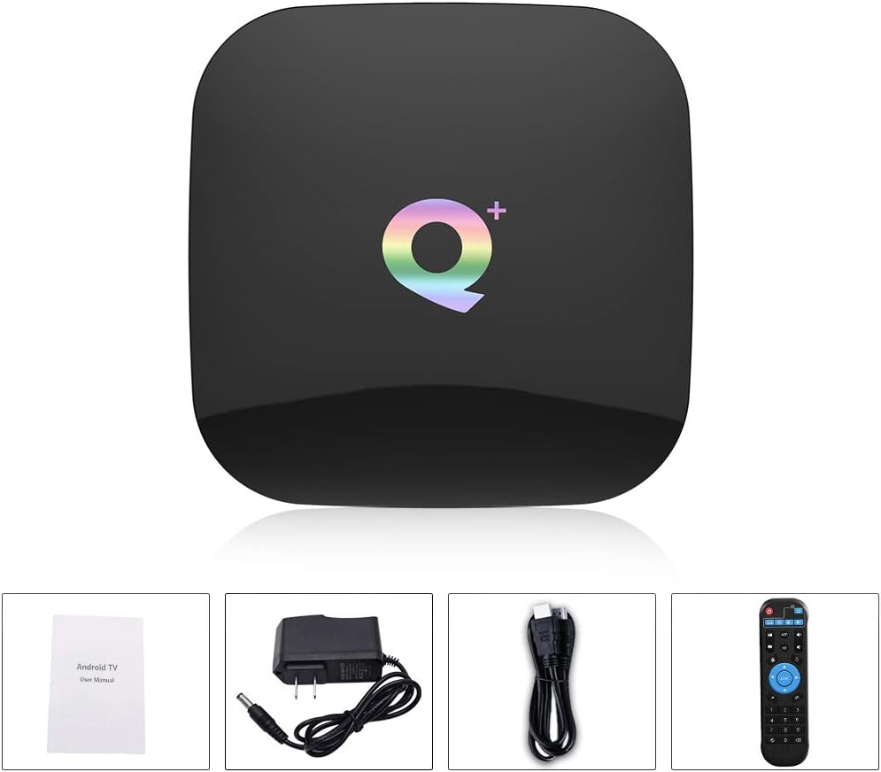 Android 9.0 TV Box 4GB RAM 32GB ROM Quad-core WiFi 2.4GHz 6K H.265 HD 2.0 Ethernet Pack of 2 Q555501
