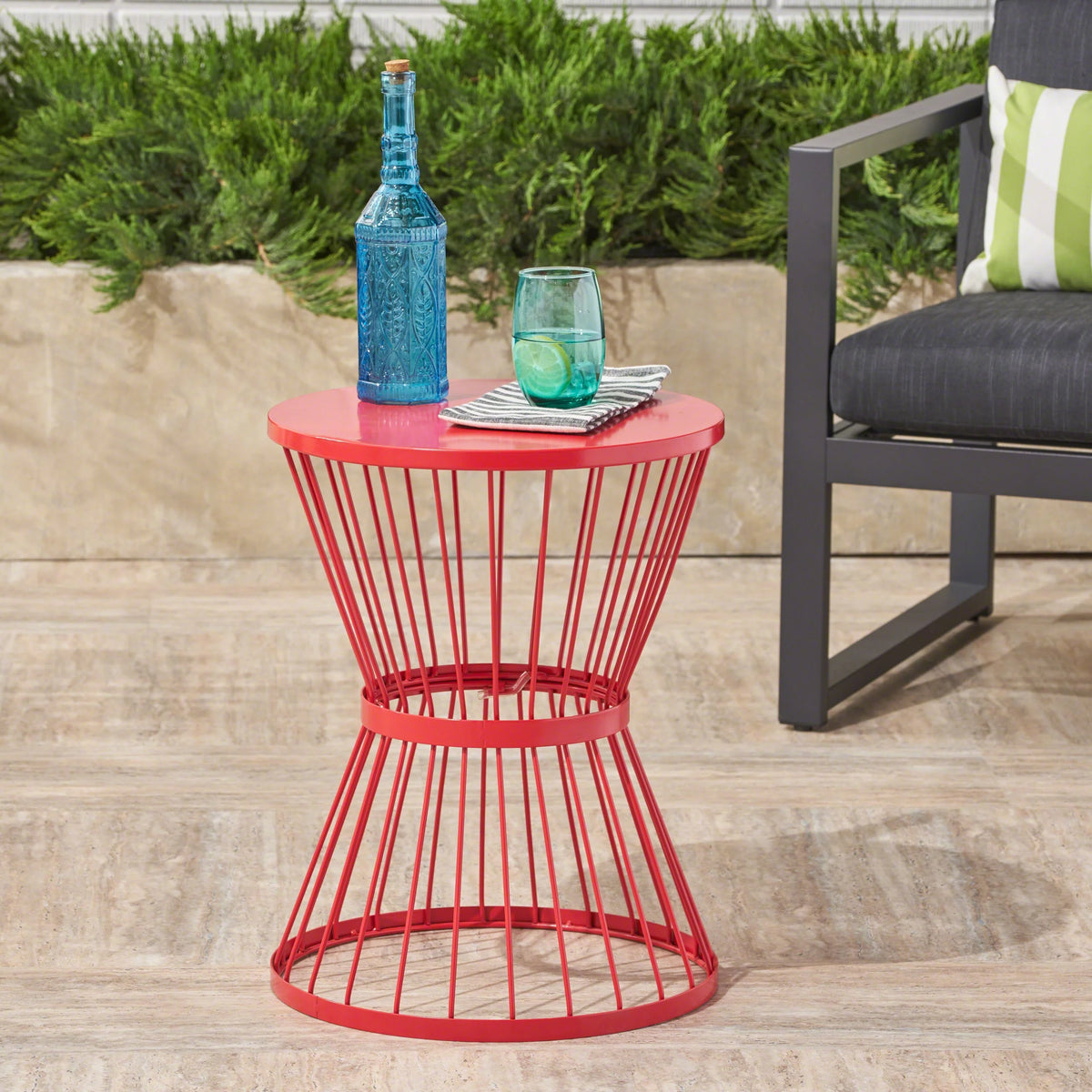 16 Inch Iron Side Table N334